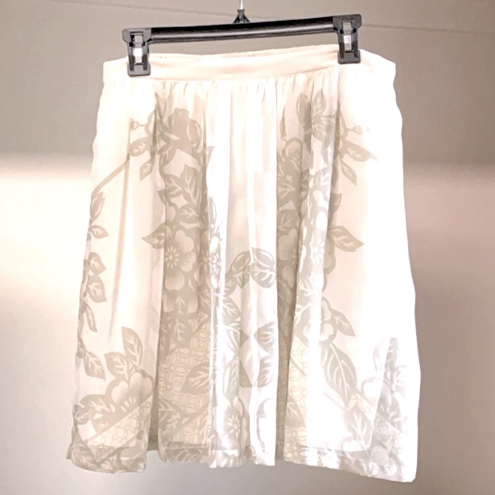 Vintage ANTHROPOLOGIE Chiffon Cotton Print Carnation Floral Skirt + Pockets - Picture 11 of 11